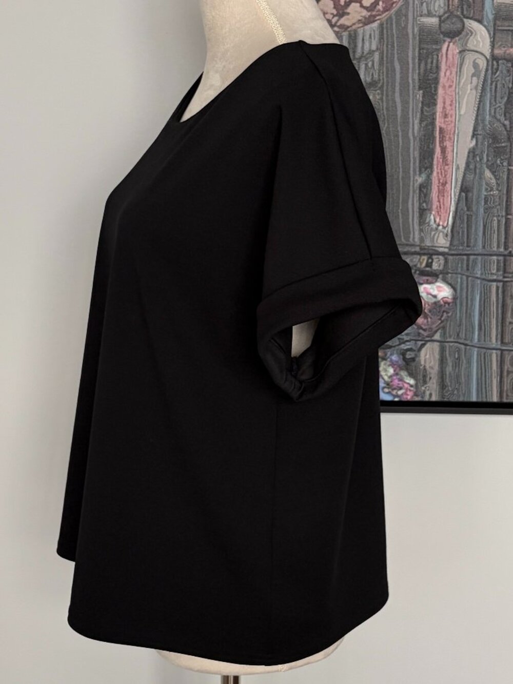 Melloday Black Short Sleeve Top M - Picture 2 of 5